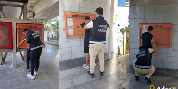 “Adana Metrosunda Sürpriz Denetim! Polis Aniden Ortaya Çıktı”